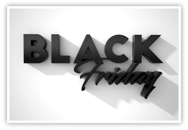 Black 3 dimensional letters & logos